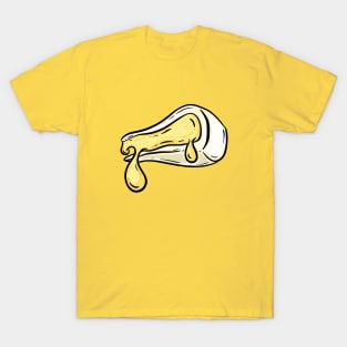 Brie Cartoon Melted Cheese Cartoon T-Shirt